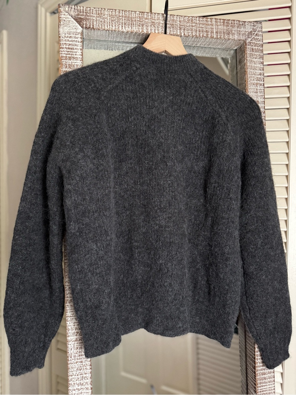 Sezane Othello Cardigan in Charcoal Grey - Picture 4 of 9